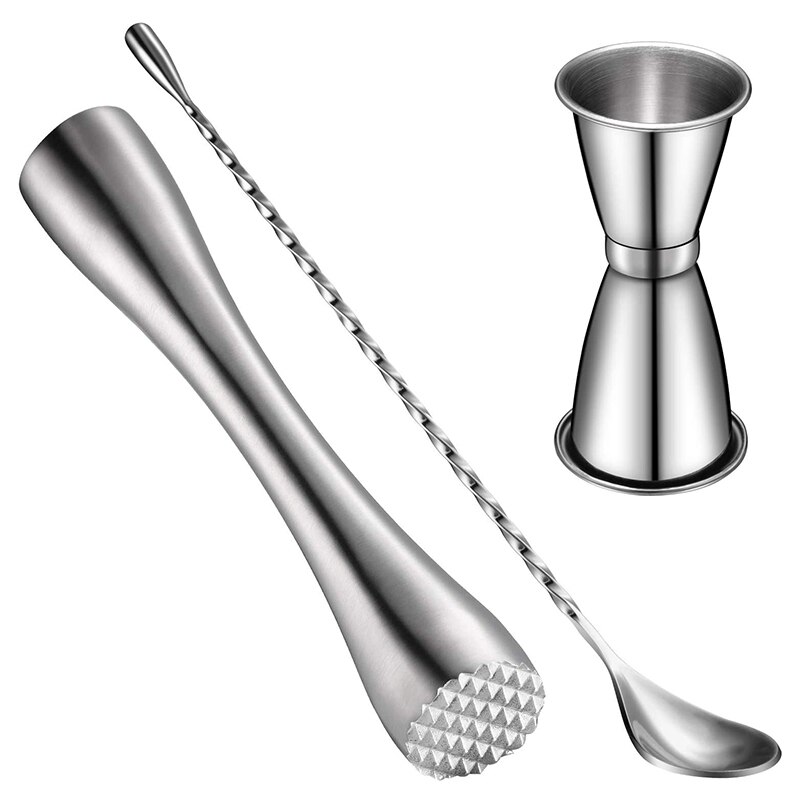 Cocktail Shaker Set, Stainless Steel Cocktail Mudd..